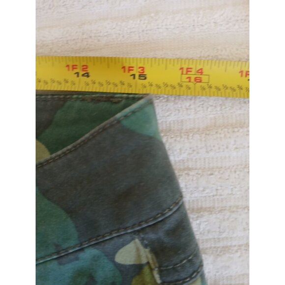 Cabi Womens Jeans Clover Camo Skinny Denim Green Mid Rise Ankle Zipper Size 6 - Picture 14 of 16